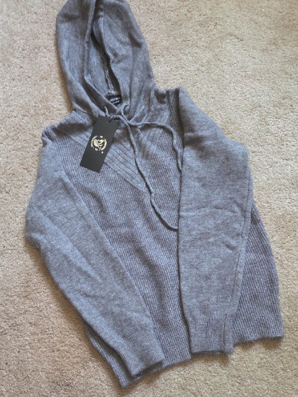 Gray Hooded Women's Sweater - Brand Unspecified